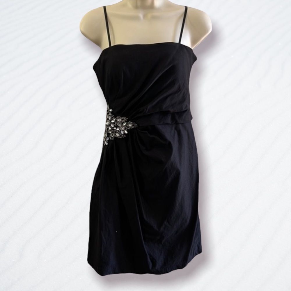 Y2K Black Stretchy Mini Dress wi Party / Cocktail Dress Size 9 Homecoming